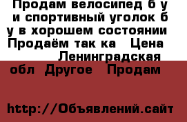 Продам велосипед б/у и спортивный уголок б/у в хорошем состоянии. Продаём так ка › Цена ­ 6 000 - Ленинградская обл. Другое » Продам   